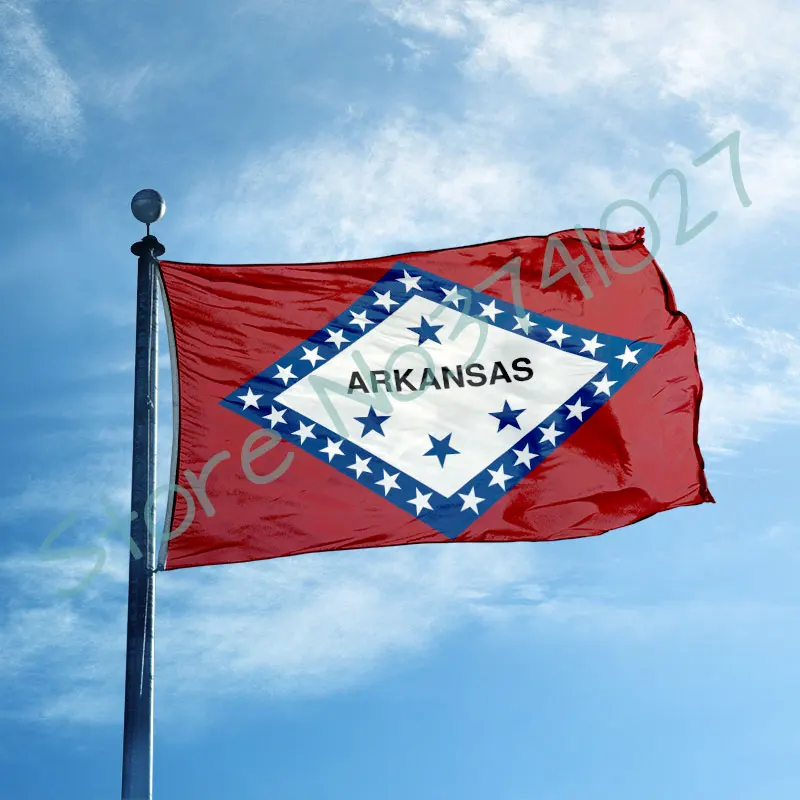 3x5 футов флаг(90x150 см) Пользовательский Флаг Штата Арканзас 100D полиэстер флаг баннер