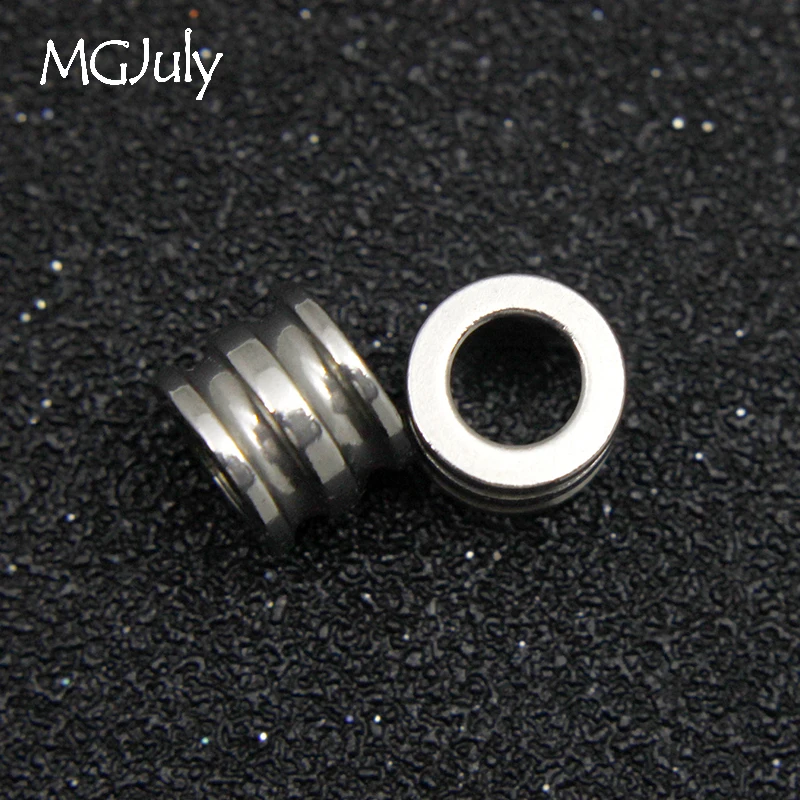 

2pcs/Lot Stainless Steel Beads Jewelry Parts DIY Handmade Making Bracelet Spacer Beads Necklace Pendant Jewelry Findings AC041