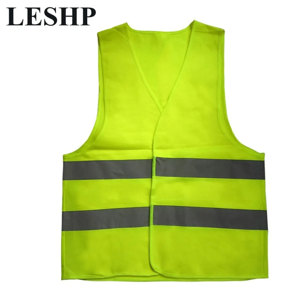 

LESHP High Visibility Traffic Fluorescent Reflective Work Vest Warp Mesh fabric Warning Anti-Shrink Reflective Safety Vests