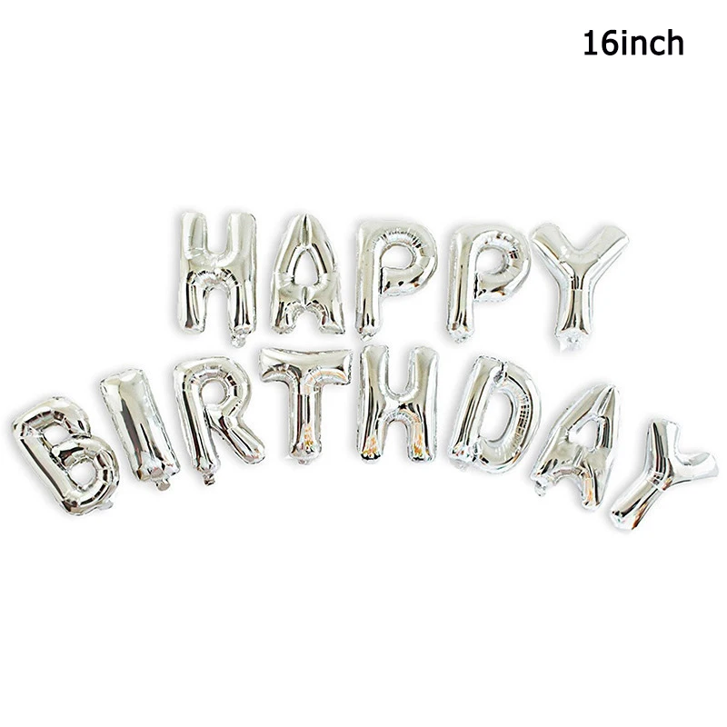 Cyuan 16 дюймов фольгированные буквы «С Днем Рождения» воздушные шары Гелиевый шар для дня рождения украшения для детей взрослых юбилей Декор Globo - Цвет: Style 10