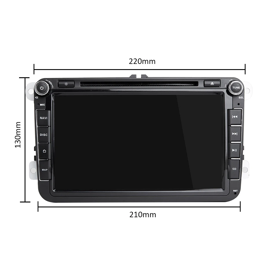 Cheap IPS Android 9.0 DSP 64G 2 DIN Car GPS Radio For Rapid Yeti VW passat b6 golf 4 5 6 polo tiguan Seat Altea Toledo BORA DVD PLAYER 38