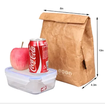 

6L Lunch Bags Ice pack kraft paper bag Thermal For Women Kids Food Picnic Multifunction Cooler Box Insulated Storage Container