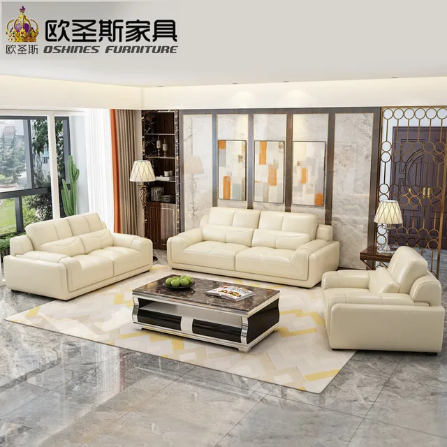 Light Color Fashion Modern Italian Leather Sofa Model Super Soft Light Color Fashion Modern Italian Leather Sofa Model Super Soft Y With
