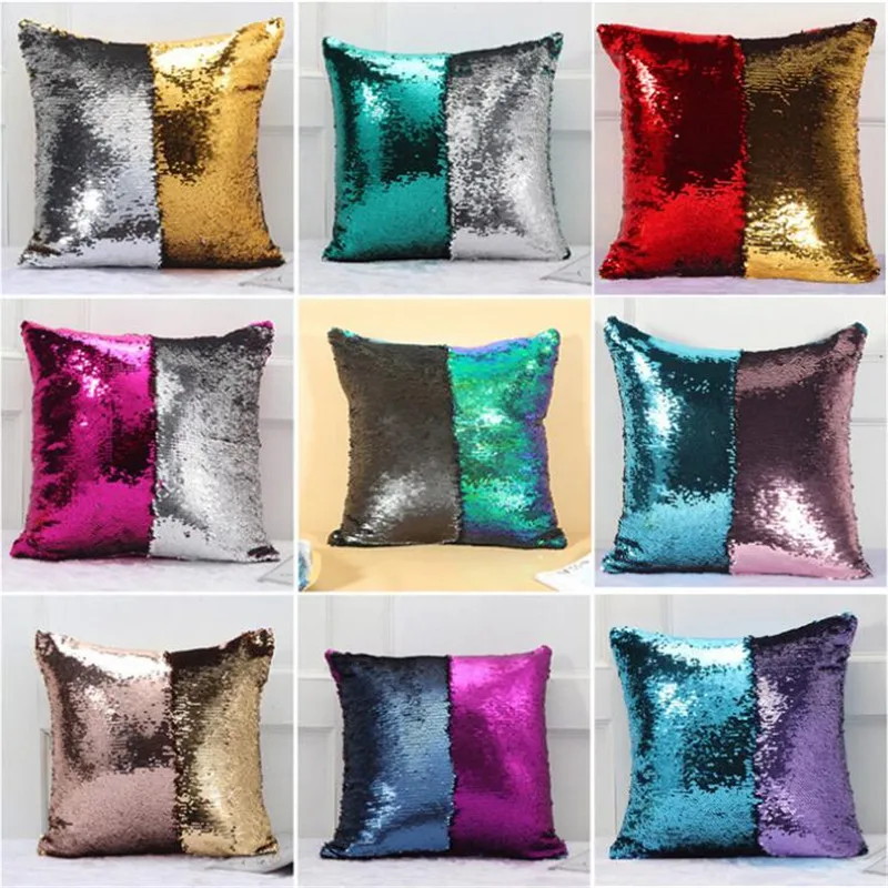 

Double-sided two-color Encryption Sequin Pillowcase Pillowcase