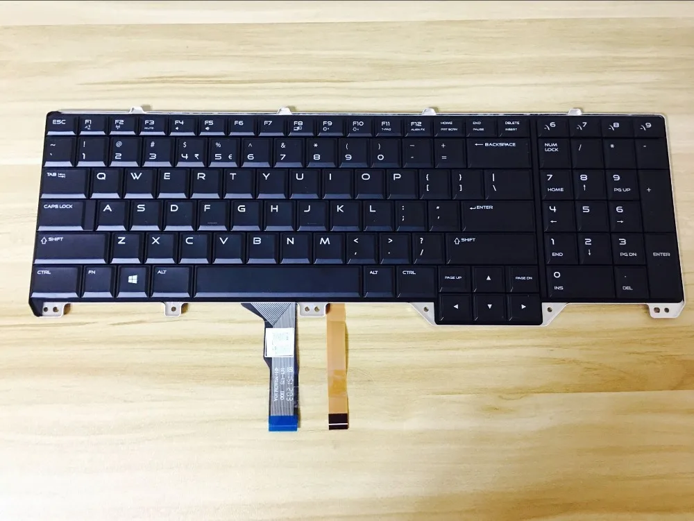New notebook laptop keyboard for Dell Alienware 17 R2 backlit US layout-in Replacement Keyboards