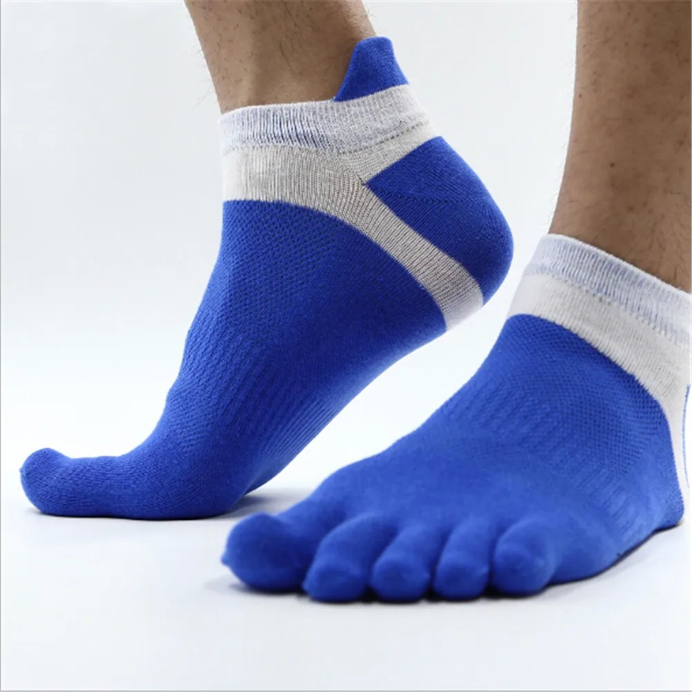 Funny Men Compression Thermal Foot Basket Toe Five Finger Socks Ankle