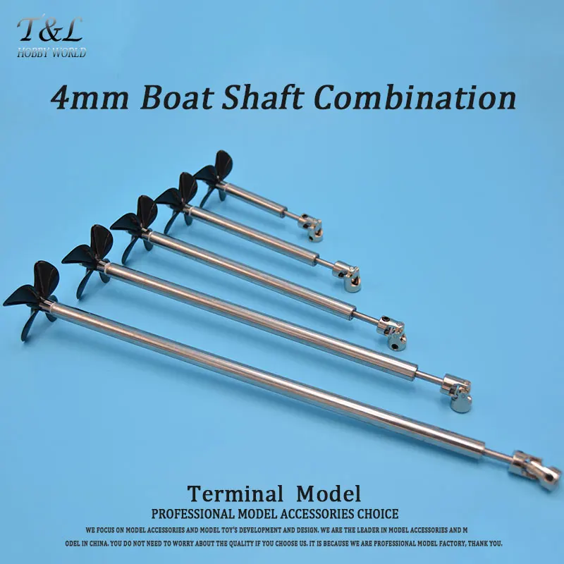Buy 4mm Boat Shaft+Four Blades Propeller+Cardan Joint+Stainless Steel Shaft