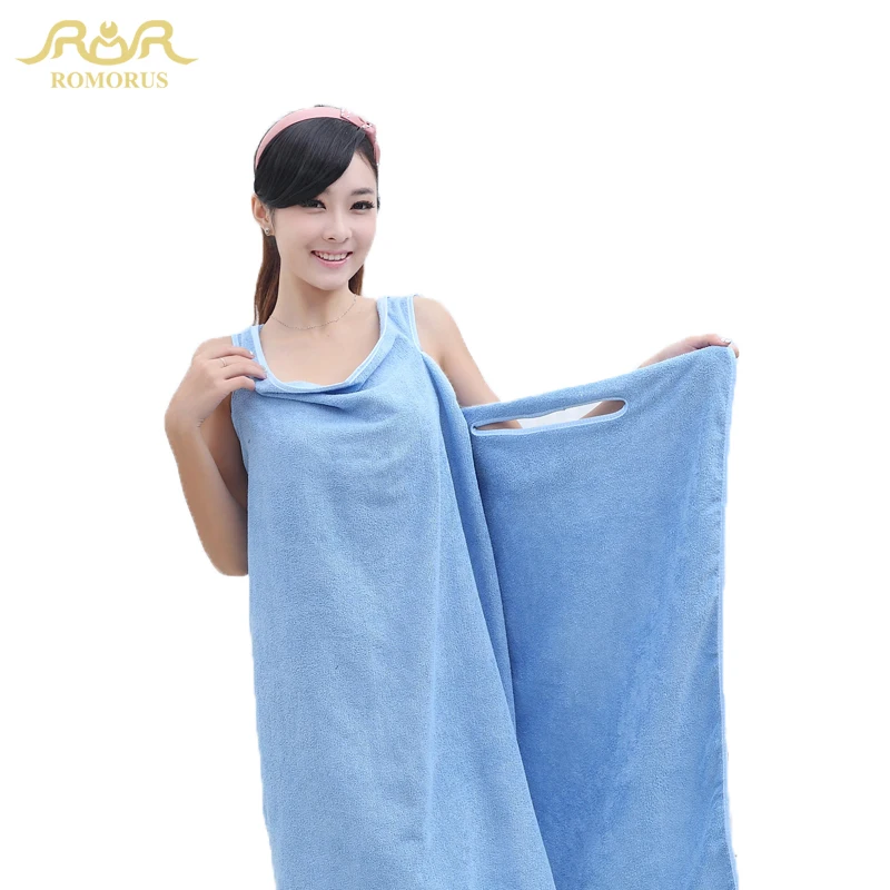 Wearable-Microfiber-Fabric-Women-Bath-Towel-Fast-Drying-Soft-Beach-Towels-Blue-White-Soft-Super-Absorbent