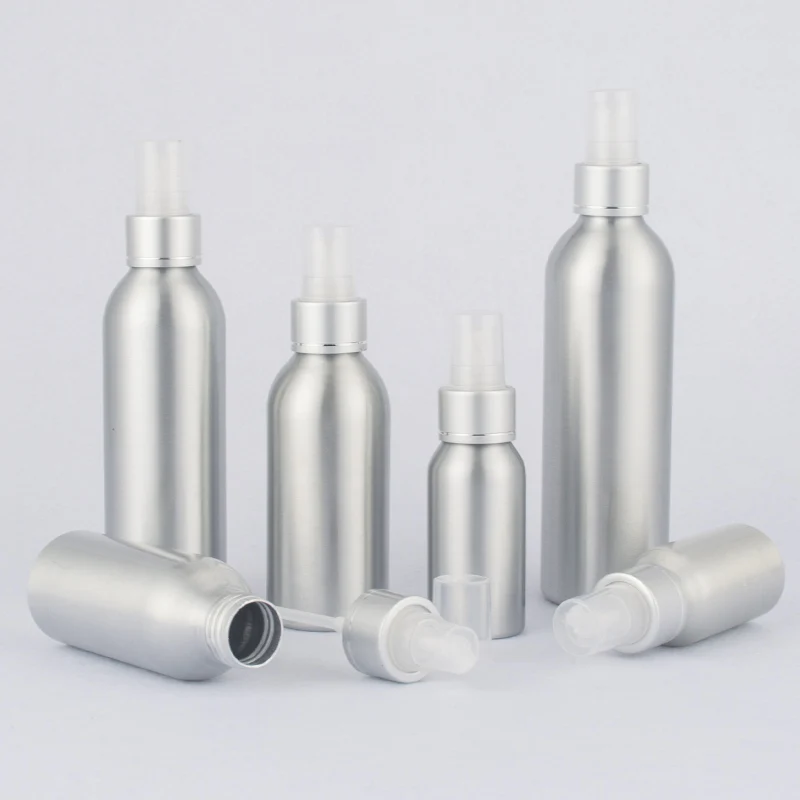 

40ml-250ml aluminum bottle with spary pump,High grade cosmetic empty bottle