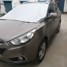 Автомобильный чехол для снега, Магнитный чехол для лобового стекла, защита от солнца, защита от снега, льда, мороза, защита от замораживания, черный, серебристый цвет, переднее лобовое стекло для внедорожника
