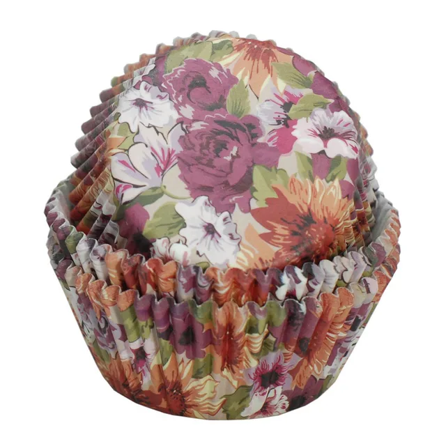 100 pcs flower wedding cupcake cases paper box baking cups