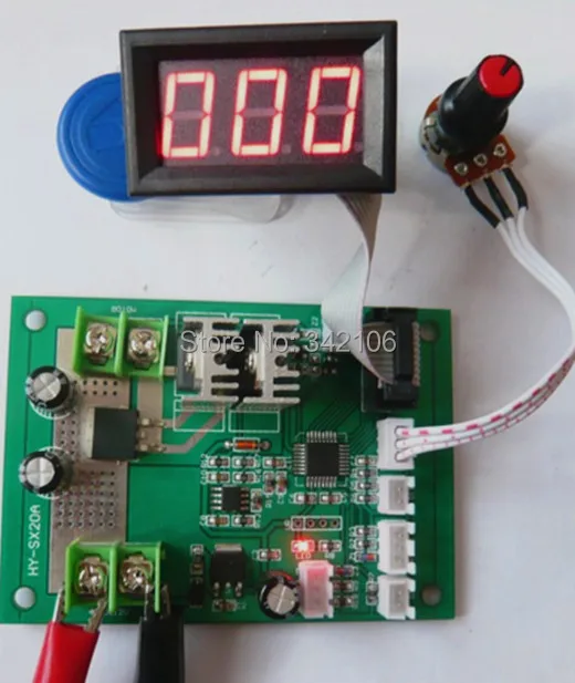 

Free Shipping!!! HY-SX20A brushed DC motor speed controller with display pwm governor / 12-24V circuit protection module sensor