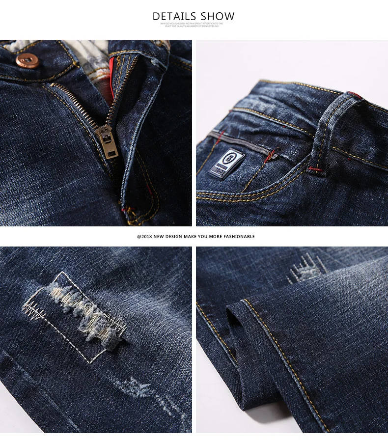 AIRGRACIAS, брендовые качественные мужские джинсы, темные цвета, деним, хлопок, рваные джинсы для мужчин, модные дизайнерские байкерские джинсы, размер 28-40