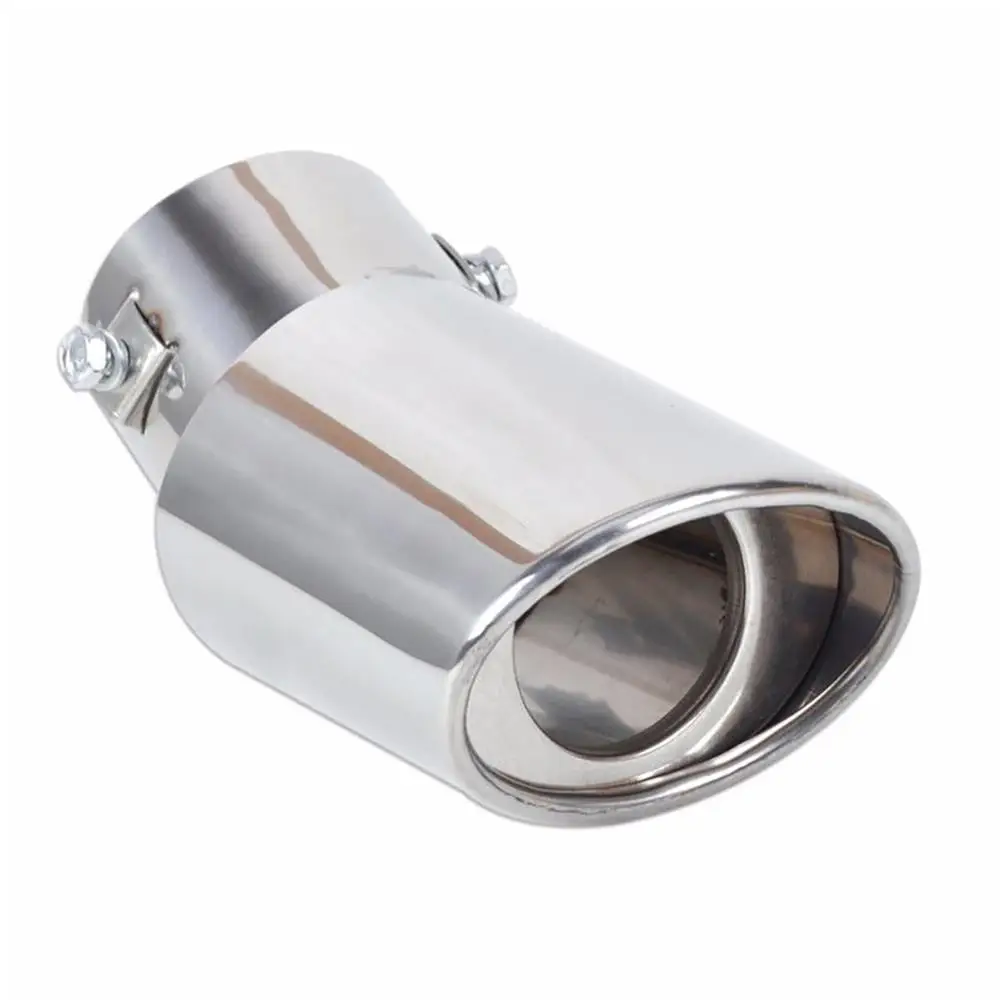 Universal Stainless Steel Chrome Car Exhaust Muffler Pipe Tip Round Exhaust Tail Muffler Tip Pipe Auto Vehicle Accessories