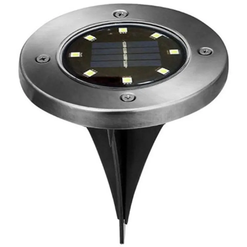 

8 LED Solar Lawn night Light Decor outdoor waterproof water resistant under ground road path route lamp bulb