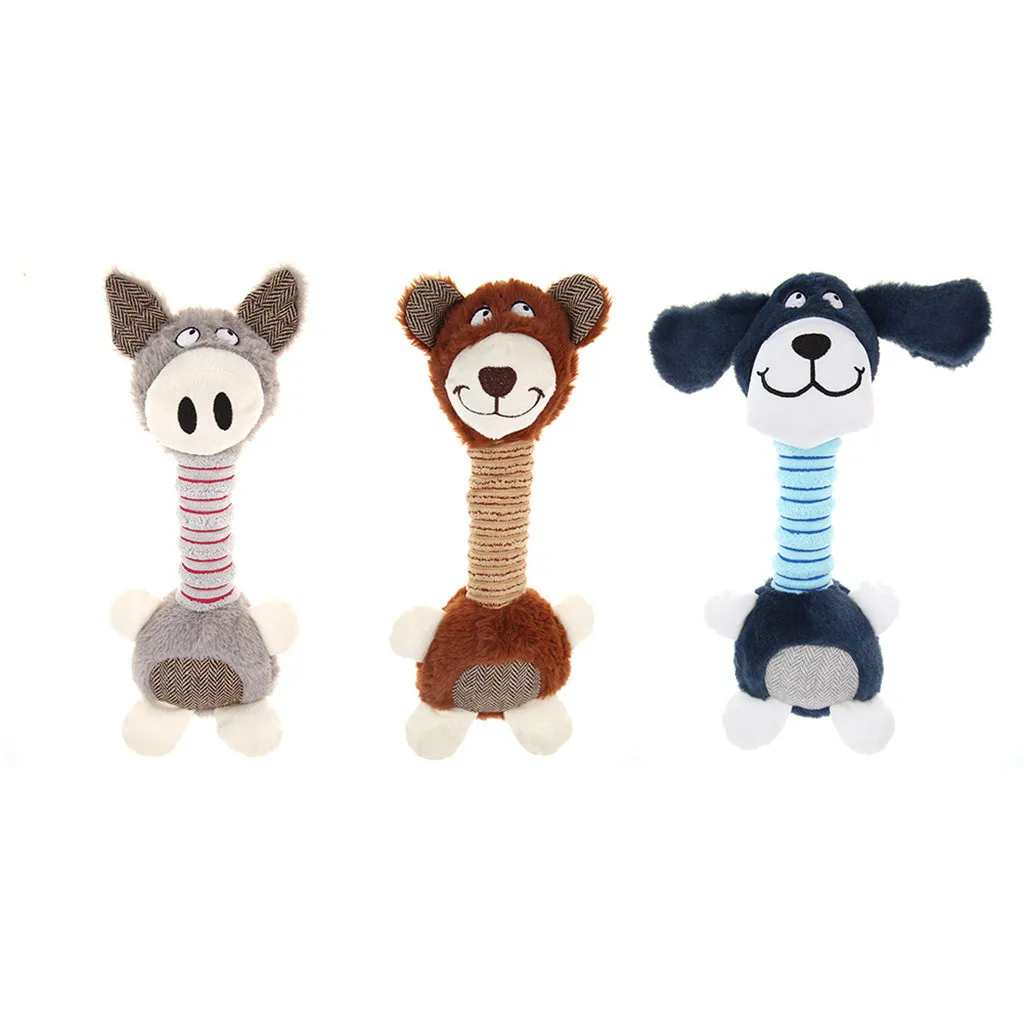

Interactive Bite Soft Dog Chew Toys Pet Dog Squeaky Toy Cat Squeaker Sound Chew Fetch Plush Interactive Toys Training Products