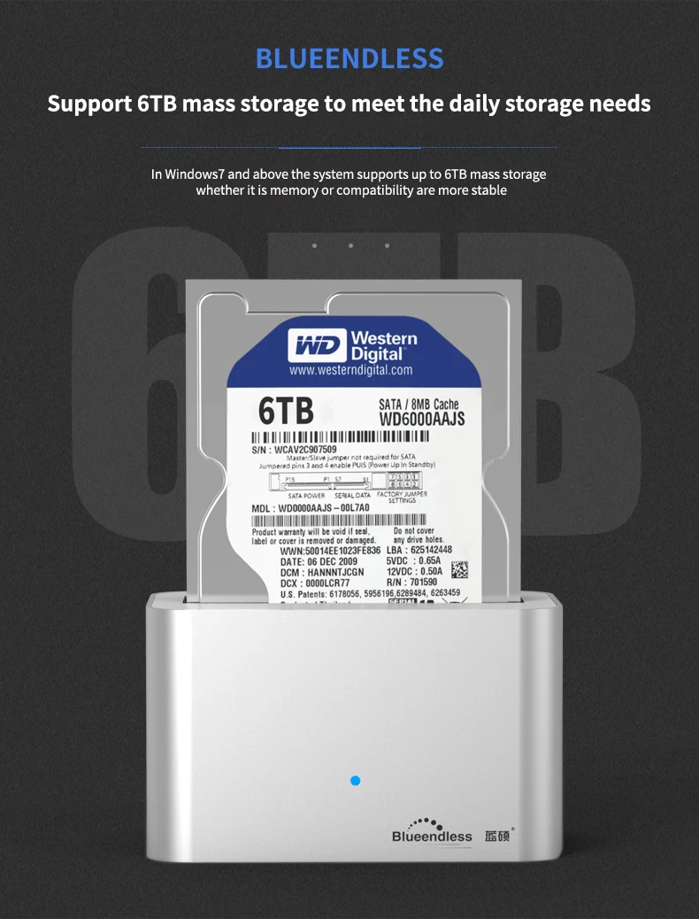 5 Гбит/с 3 ТБ SATA USB3.0 2,5 ''. 5'' док-станция для HDD внешних накопителей корпус с ce/fcc/3c/rohs жесткий диск случае hdd док-