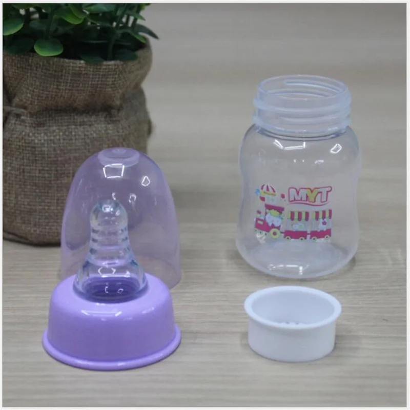 60 мл мини Портативный младенца бутылочка для молока детская преформы с широким горлышком PP ниппель бутылки из-под молока, грудного молока соска для кормления Бутылка