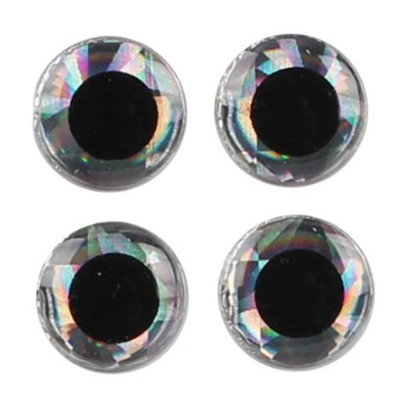 

100pcs Fishing Lure Eyes 3D Holographic Fish Eyes Sticker Fly Tying Jig Craft