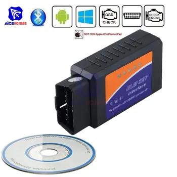 

ELM327 v1.5 Car Bluetooth WIFI OBD2 Diagnostic Scanner OBDII Fault Code Reader Check Engine Light Scan Tool for Android Windows