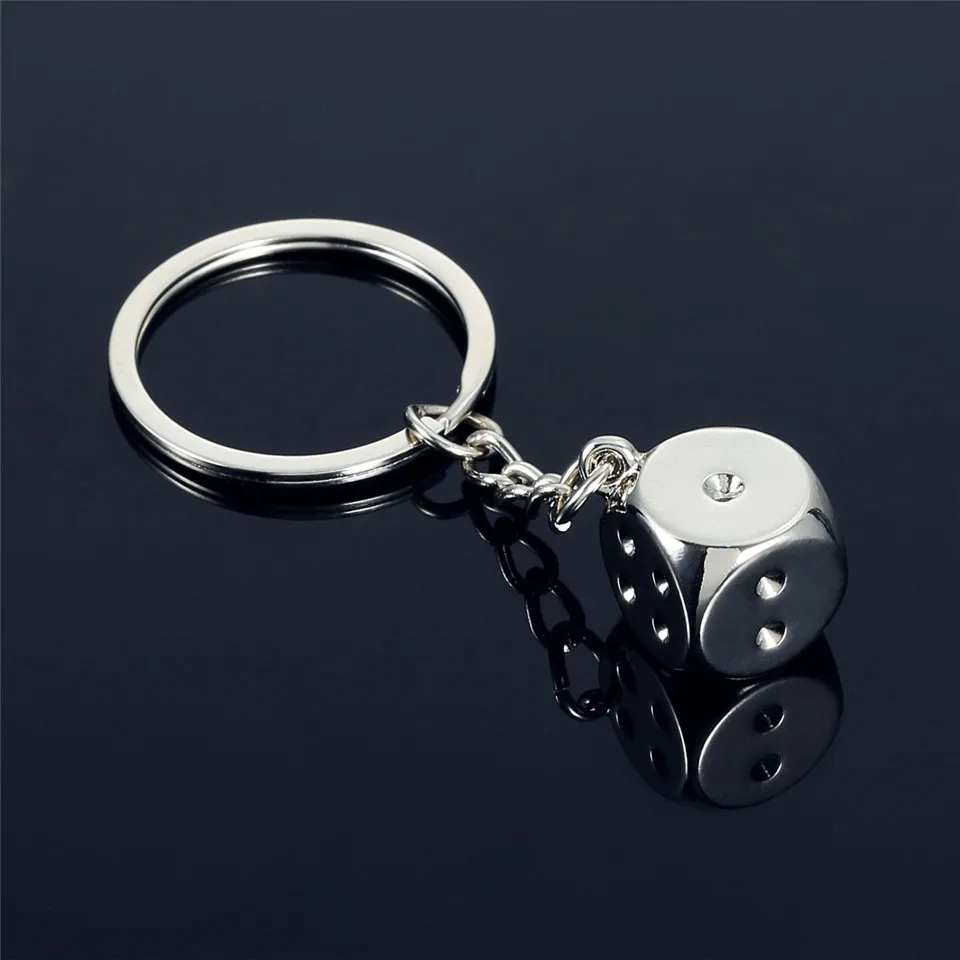 New Creative Key Chain Metal Personality Dice Poker Soccer Brazil Slippers Model Alloy Keychain For Car Key Ring  (6)