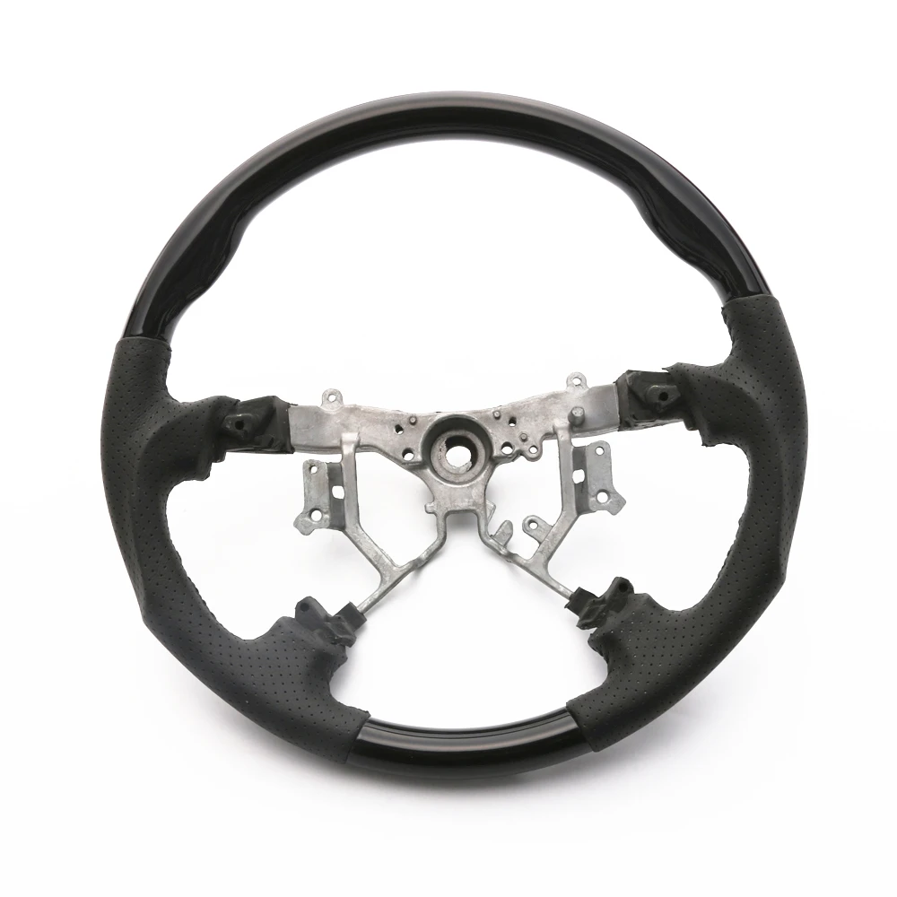 

JY Black Wooden+Leather Steering Wheel For HIACE 200 Car Accessories Styling