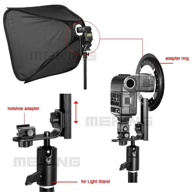 Meking софтбокс для вспышки Speedlite SpeedLight вспышка света 80 cm/3" E8080 Софтбокс диффузор с l-образным Форма адаптер