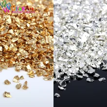 Livraison gratuite OlingArt 45 g/lot multi-couleur mélange Nail Art verre concassé ongles pierres décoration irrégulière collier à faire soi-même pendentif