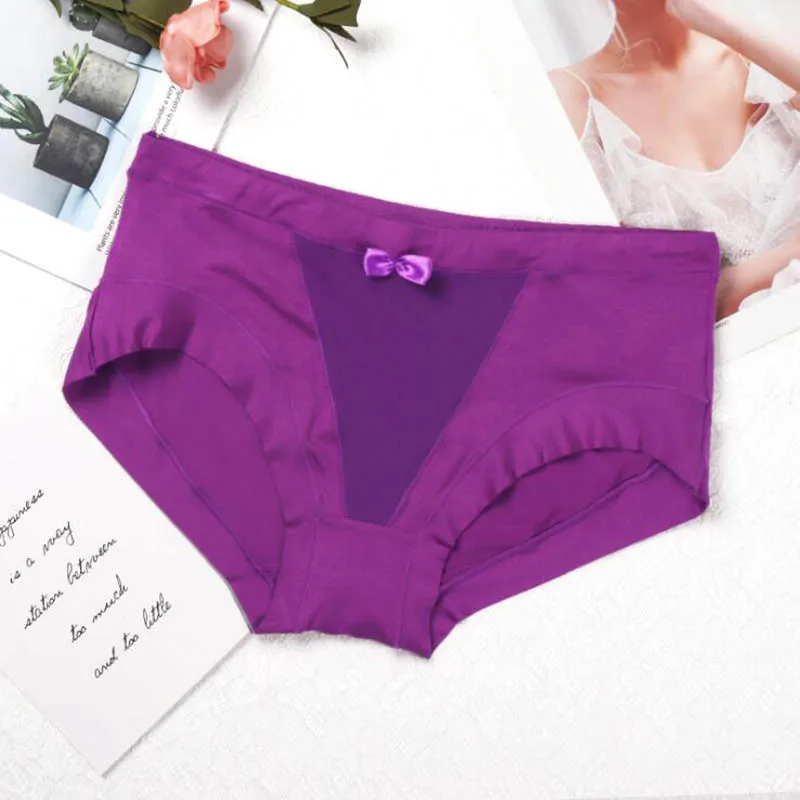 BllooBeell модал, женское нижнее белье, высокая посадка, трусики для женщин, девушек, сексуальные кружевные трусы, дышащие, дамское нижнее белье, большие размеры L/XL/XXL - Цвет: purple