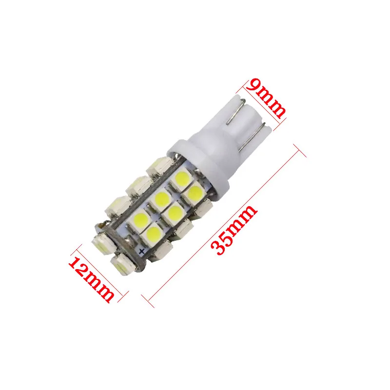 100 шт. T10 28 SMD 1210 3528 Светодиодный 168 W5W 194 Клин светильник сигнальных ламп белого и синего цвета красный светодиодный автомобильный светильник s авто лампы, работающего на постоянном токе 12 В в 168Lm