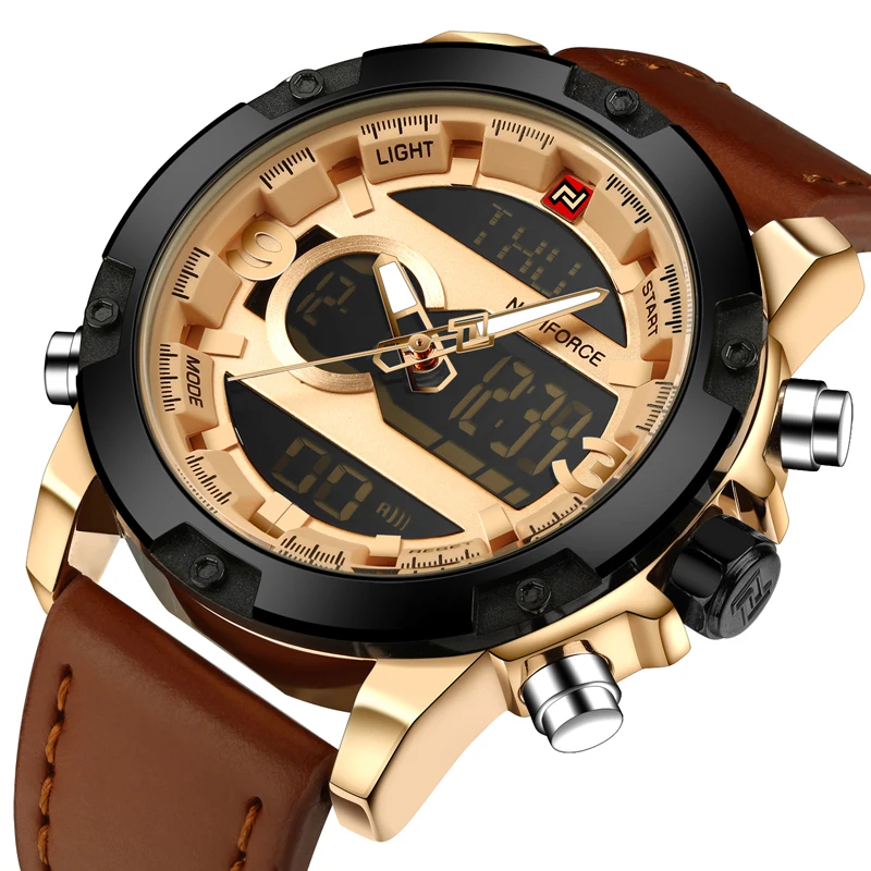 Prix pour Mens montres haut marque led numérique Double Affichage montre de sport hommes en cuir quartz montres étanches Relogio Masculino 2017 Prix pour Mens montres haut marque led numérique Double Affichage montre de sport hommes en cuir quartz montres étanches Relogio Masculino 2017