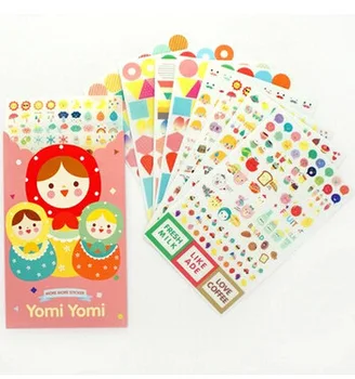 

16 sheets /Lot DIY Cute Creative Stickers for Diary Notebook Telephone Kawaii Decoration Sticker Stationery