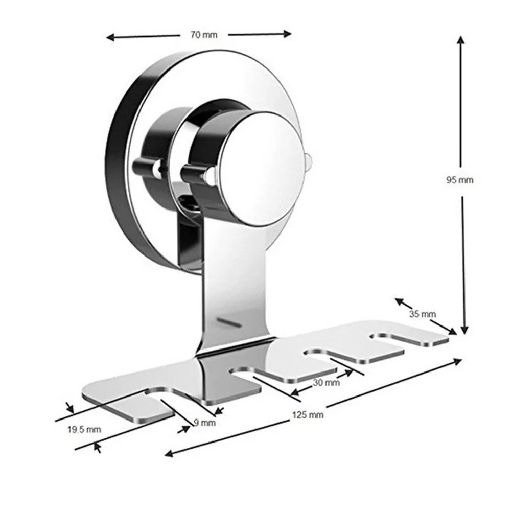 304 нержавеющая сталь настенная подставка для зубных щеток монтируемая стойка присоска стойка для дома ванная комната(серебро 12,5x9,5x3,5 см