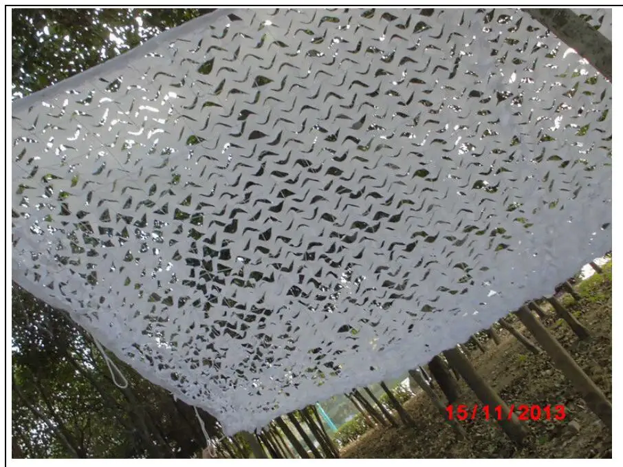 

Free Shipping 4x4M Car Drop Netting White Camouflage Net Household Decoration Mesh Net Cover Sunshade Screen