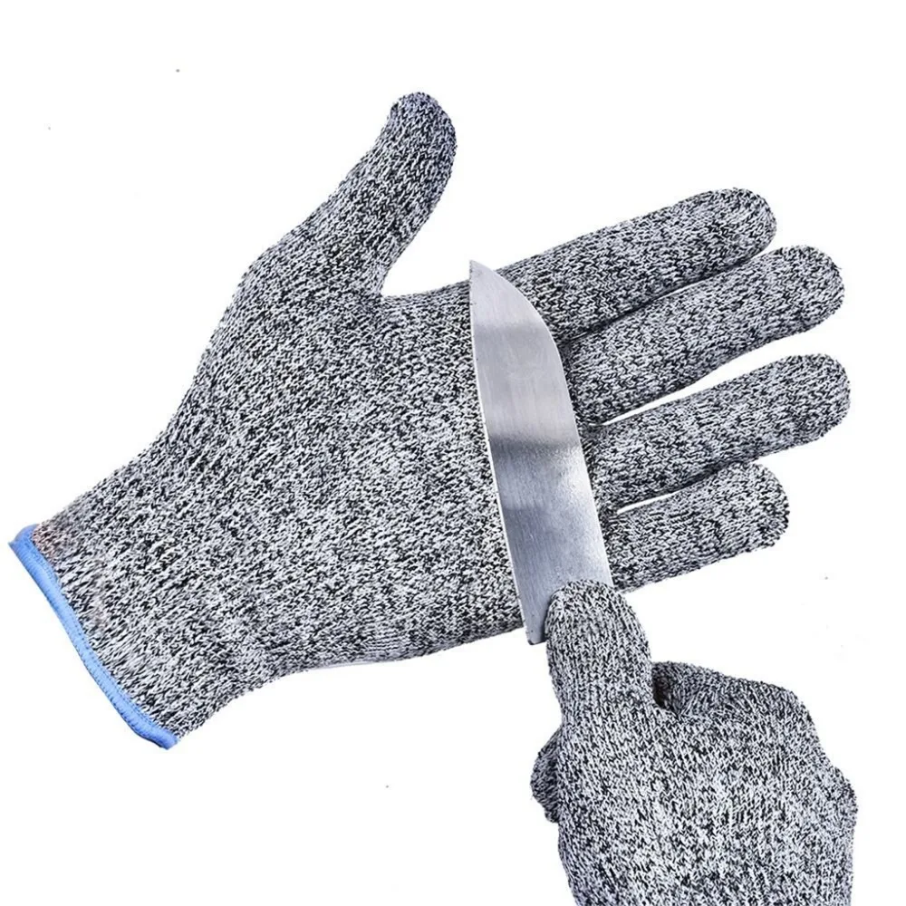 6 пар Заводская поставка защита рук серые противопорезные перчатки безопасные рабочие перчатки для приготовления пищи