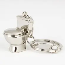 Забавный мини-брелок для туалетной машины, Классический 3D брелок для ванной, милый креативный подарок, брелок