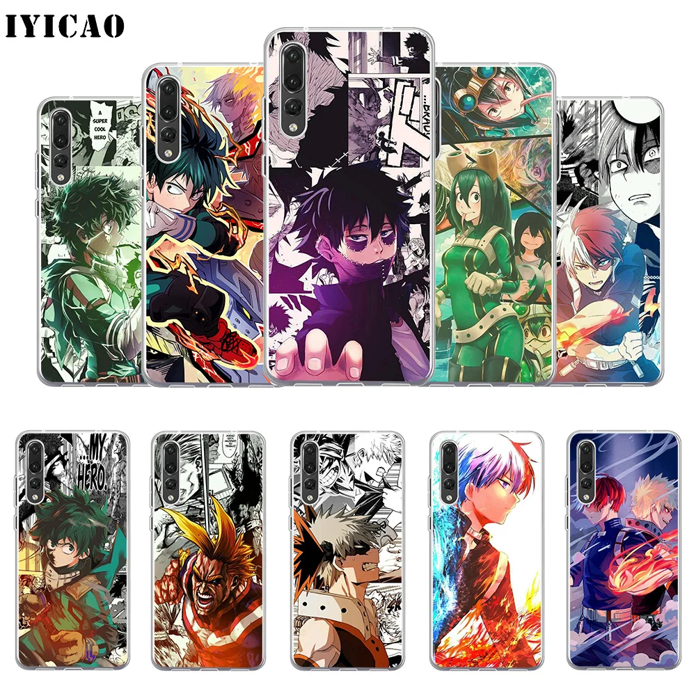 

IYICAO Anime My Hero Academia Soft Silicone Phone Case for Huawei P30 P20 Pro P10 P9 P8 Lite P Smart TPU Cover