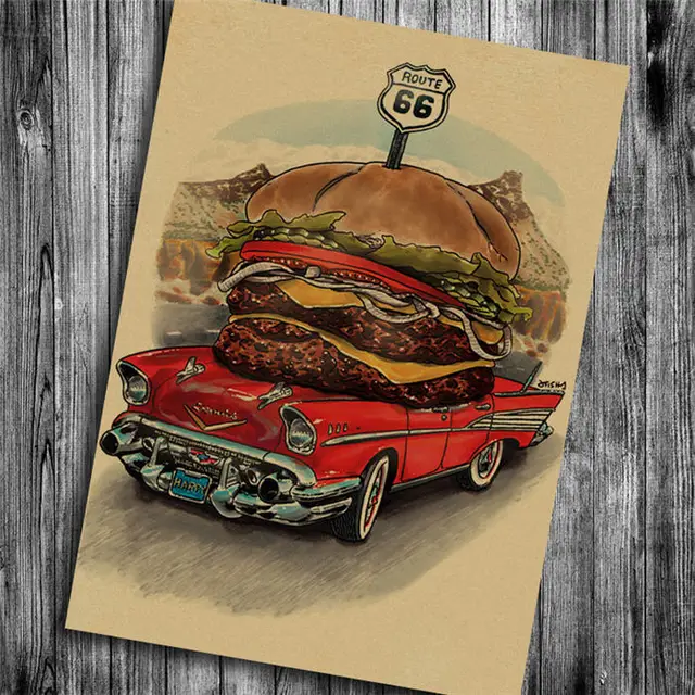 Route 66 Vintage Bar Rétro Cars PUB XXL 2805 Papier Peint American Diner-toile