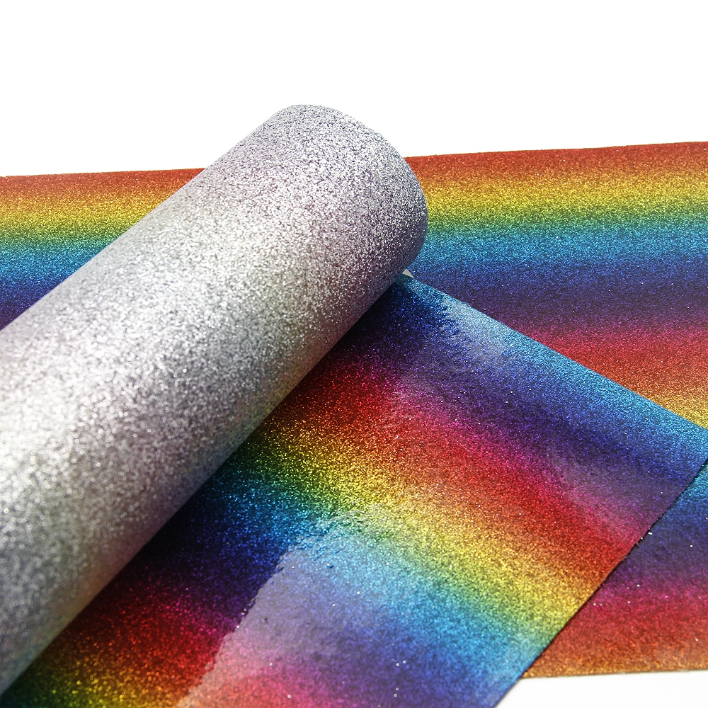 

David accessories 20*34cm rainbow faux artificial Synthetic leather fabric hair bow diy decoration crafts 1piece,1Yc4962