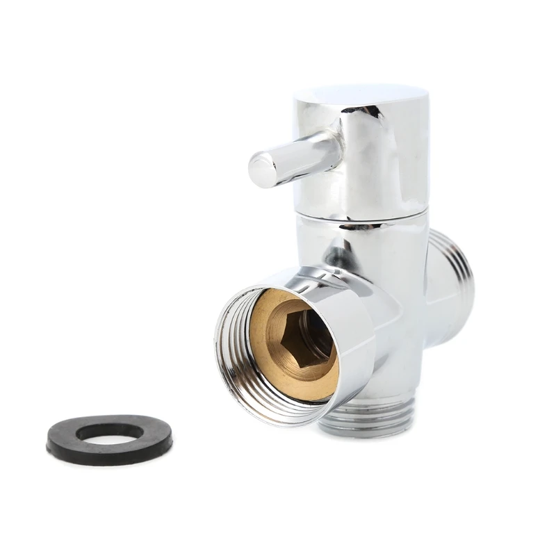 

3/4" Brass Shower Arm Diverter Valve Bathroom Universal Shower System Chrome 2 Way L15