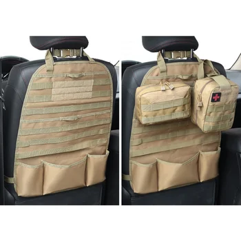 

1 PCS Car Seat Cover Protector Universal Fit Hunting Bags Pouches Car Seat Back Organizer Tactical MOLLE Vehicle Panel TX005