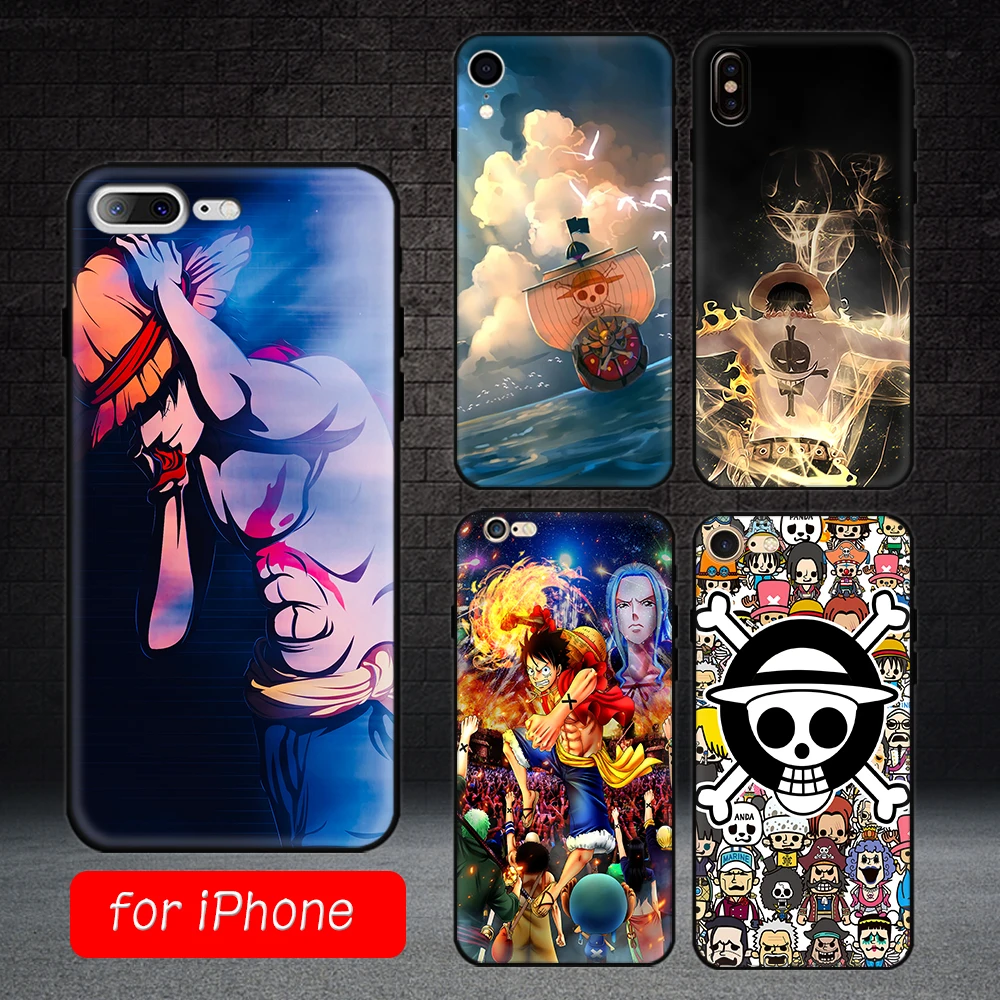 Чехол для iPhone x xr xs max One Piece Luffy Matte Ace Thousand Sunny чехол iphone 5 5s se 7 8 6 6S Plus телефона |