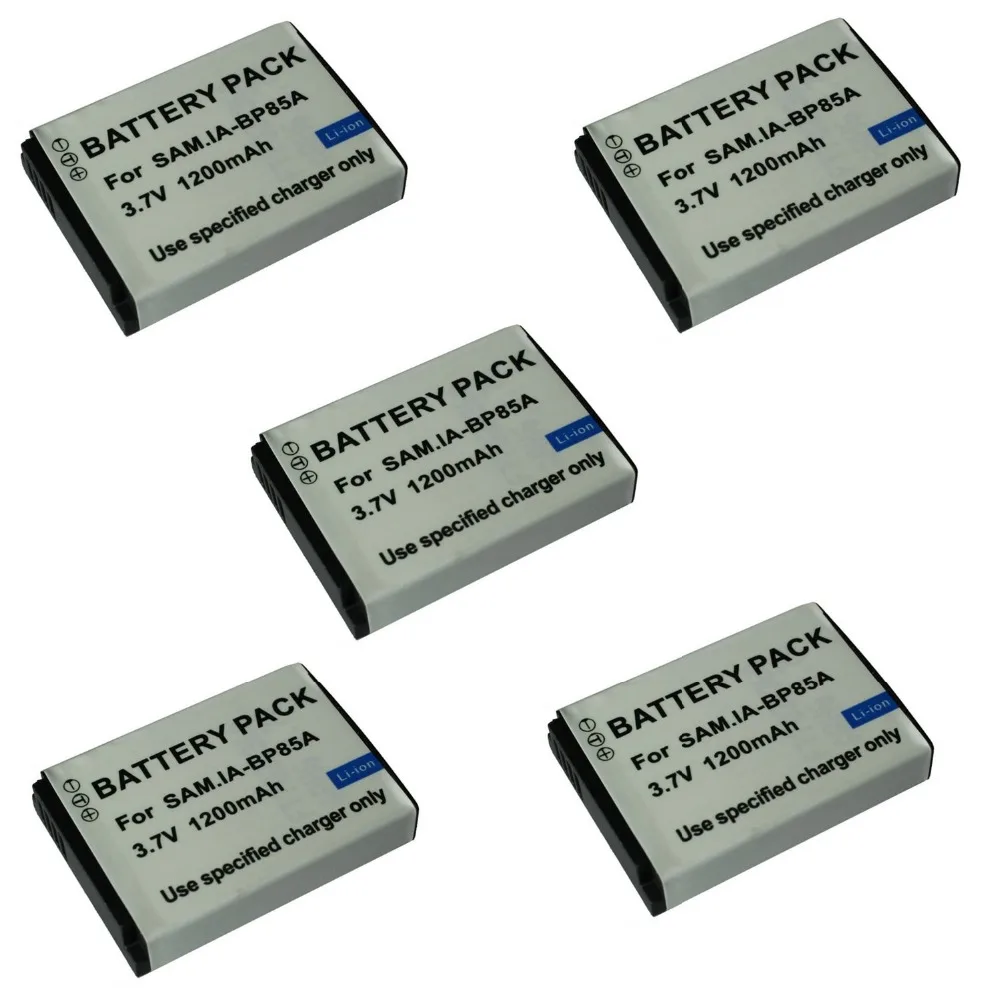 5 Pcs 1200mAh IA BP85A BP85A BP 85A Rechargeable Camera Battery For