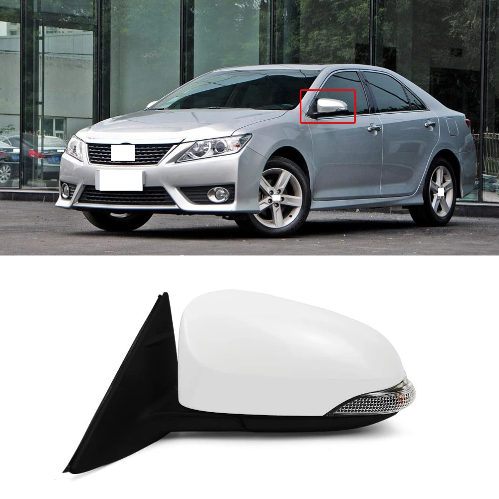 

CAPQX 9wireFor Toyota Camry 2012 2013 2014 2015 2016 2017 Outside Rearview Mirror with LED Indicator Light Side Rear View Mirror