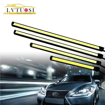 

LVTUSI 2PCS Car Led Light Fit For LED Daytime Running Light high bright LED DRL Lighting Accessories 10.5-20.5CM For All Car DE
