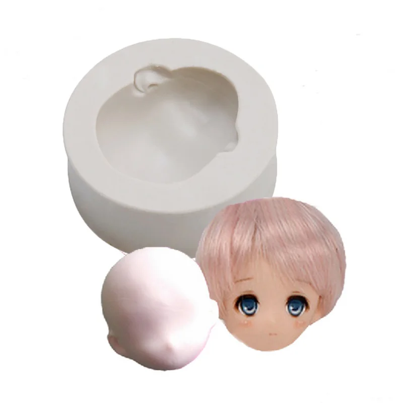 DIY Head Fondant Sugar Confeitaria Craft Baking Tools 3D Woman Girl Face Cooking Wedding Decoration Silicone Mold |