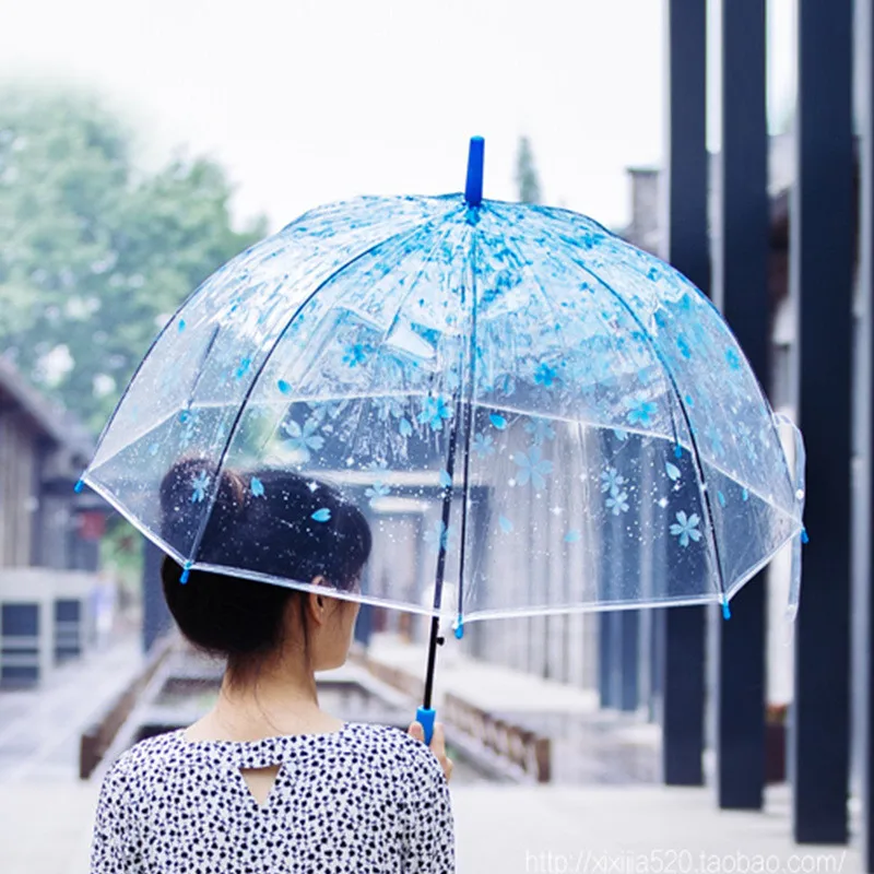 Free Shipping Famous Fashion Style Clear Umbrella Rain Sunny Umbrella