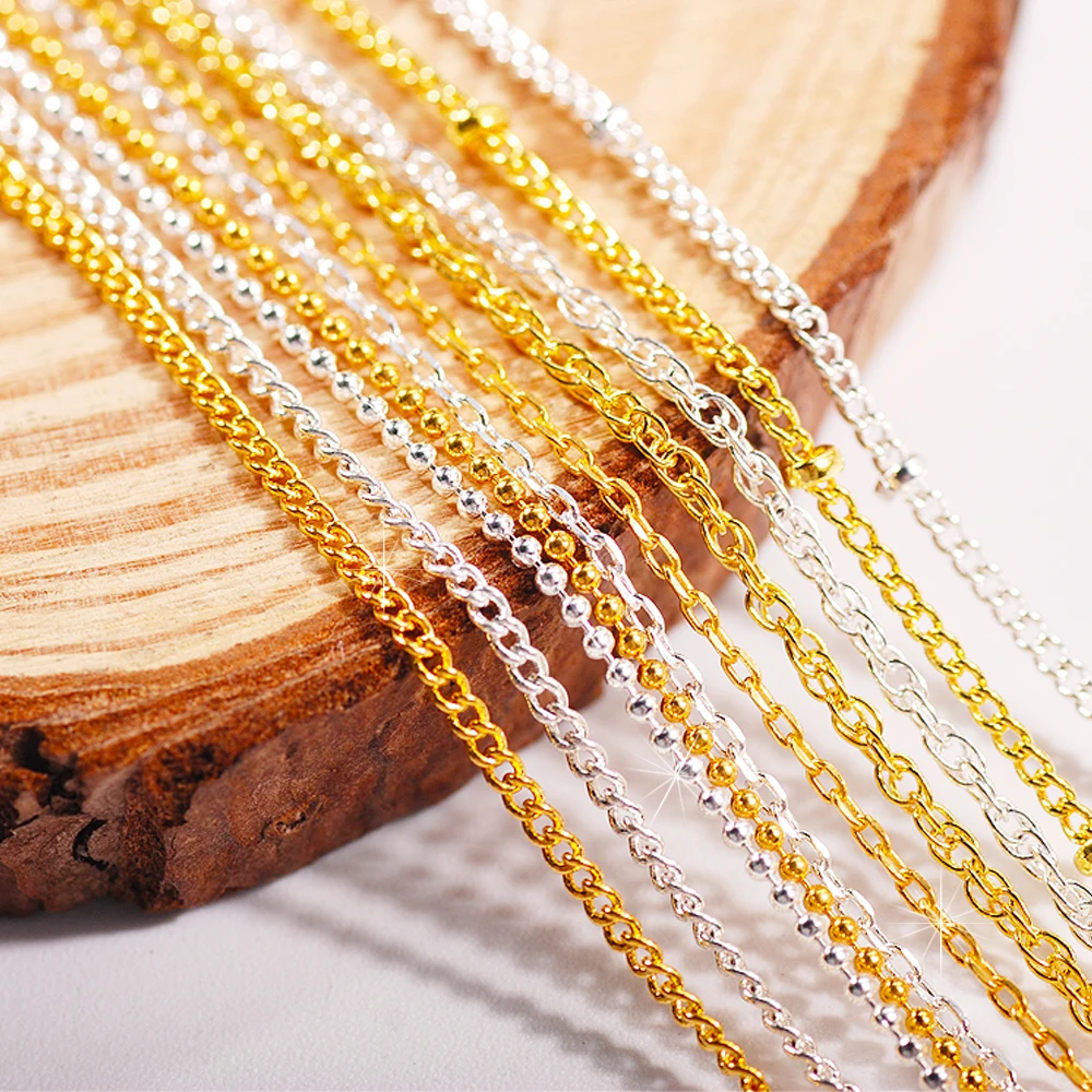 50 см/мешок золото/серебро Модные металлические панк звенья цепи оптом нежный Ms браслет ювелирные аксессуары ручной работы