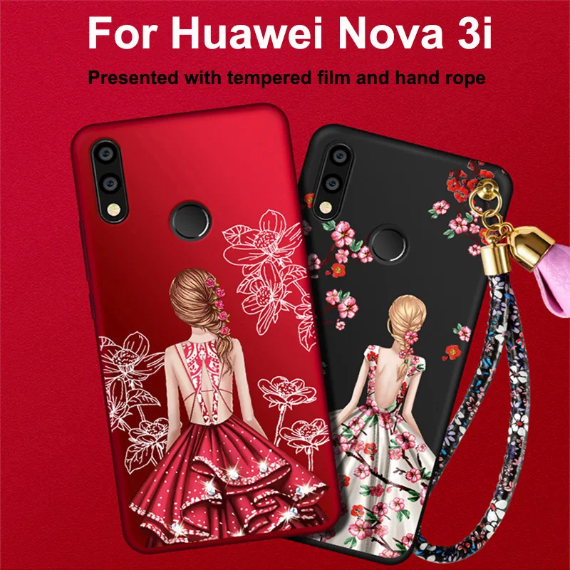Для huawei Nova 3i чехол милые девушки мягкий для телефона Nova3i 3 Защита основа