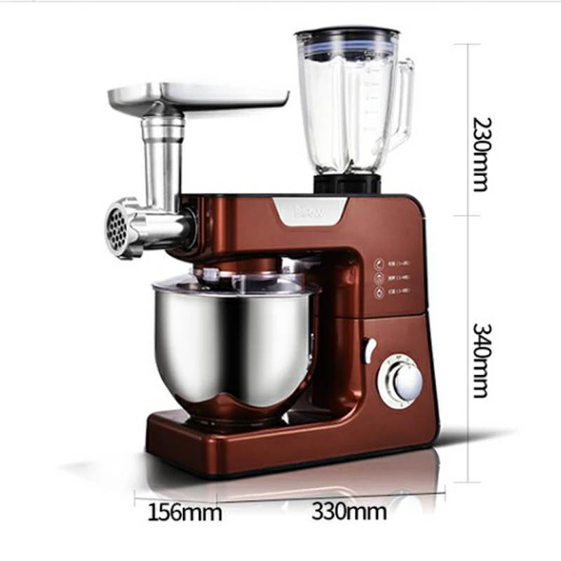 5L Stand mixer Multifunctional Food Vegetable mixer Dough knead machine Meat grinder Juice Chef machine Food procesor BO-C03